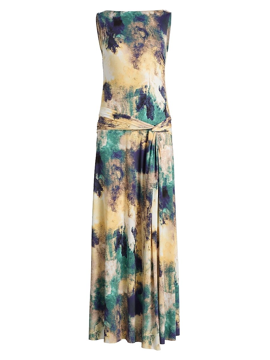 Women's Safira Printed Maxi Dress - Abstract Expression - Size XL