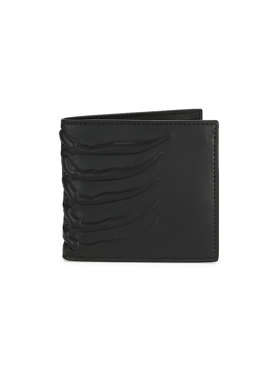 Men's Claw Leather Billfold Wallet - Black