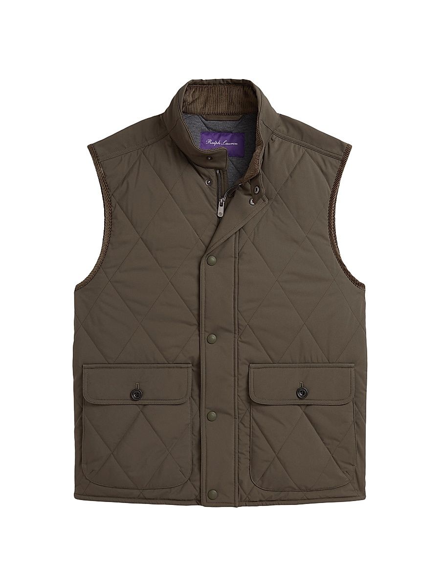 Men's Carleton Quilted Vest - Olive - Size XL