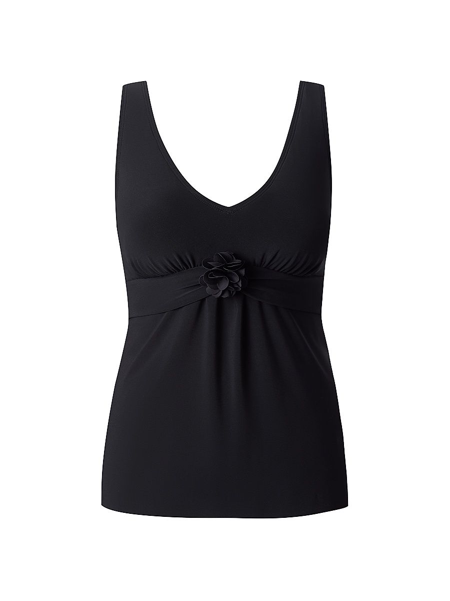 Women's Solids Hadee Tankini - Black - Size 16
