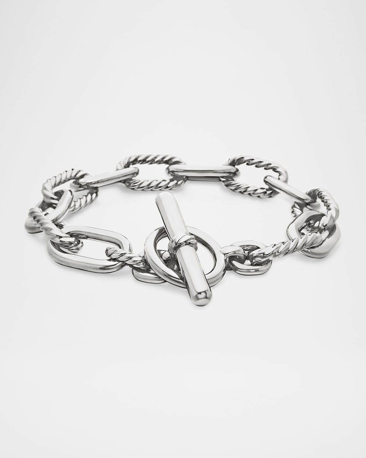 11mm DY Madison Toggle Chain Bracelet in Silver