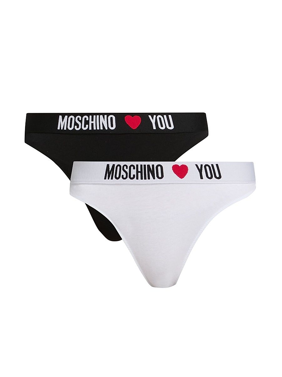 Women's Intimo Donna 2-Pack Thong Set - Multi Black - Size XL