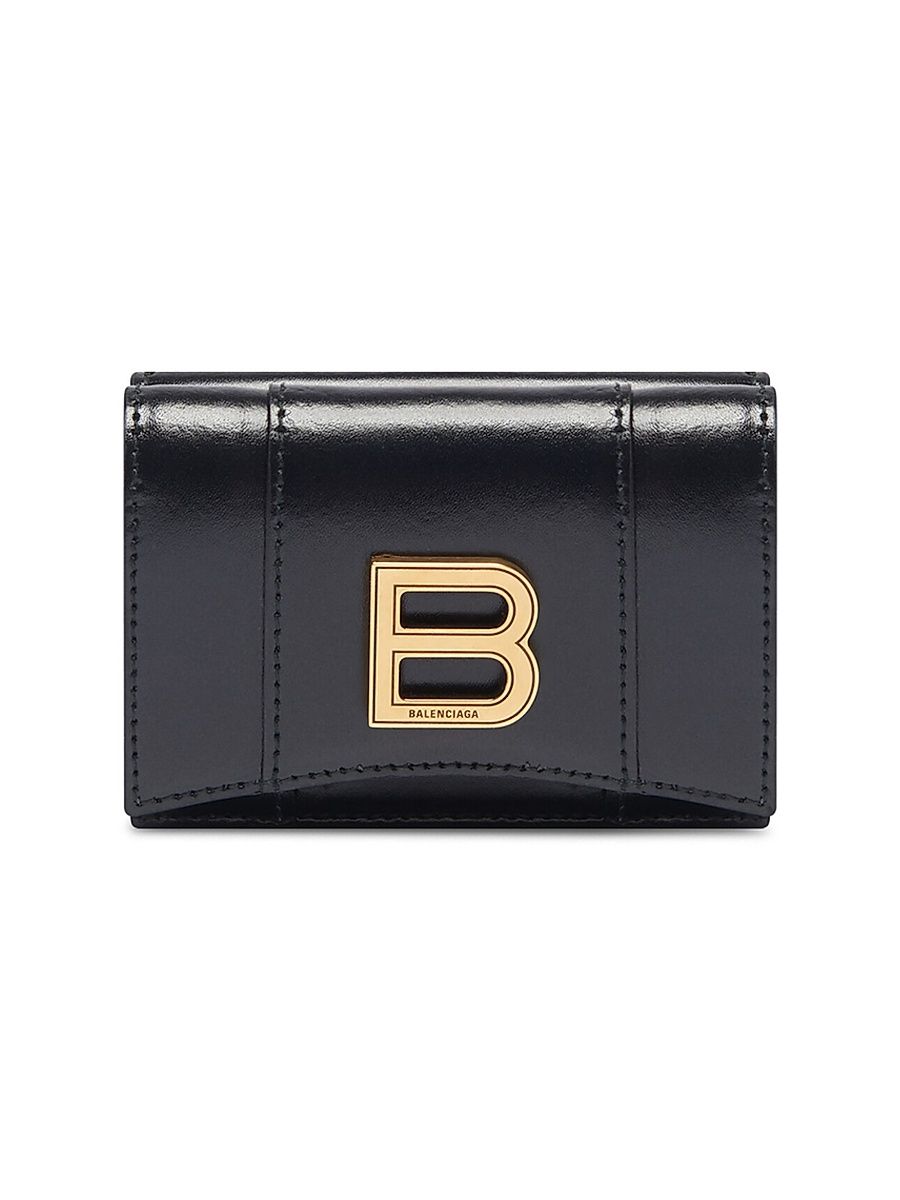 Women's Hourglass Mini Wallet - Black
