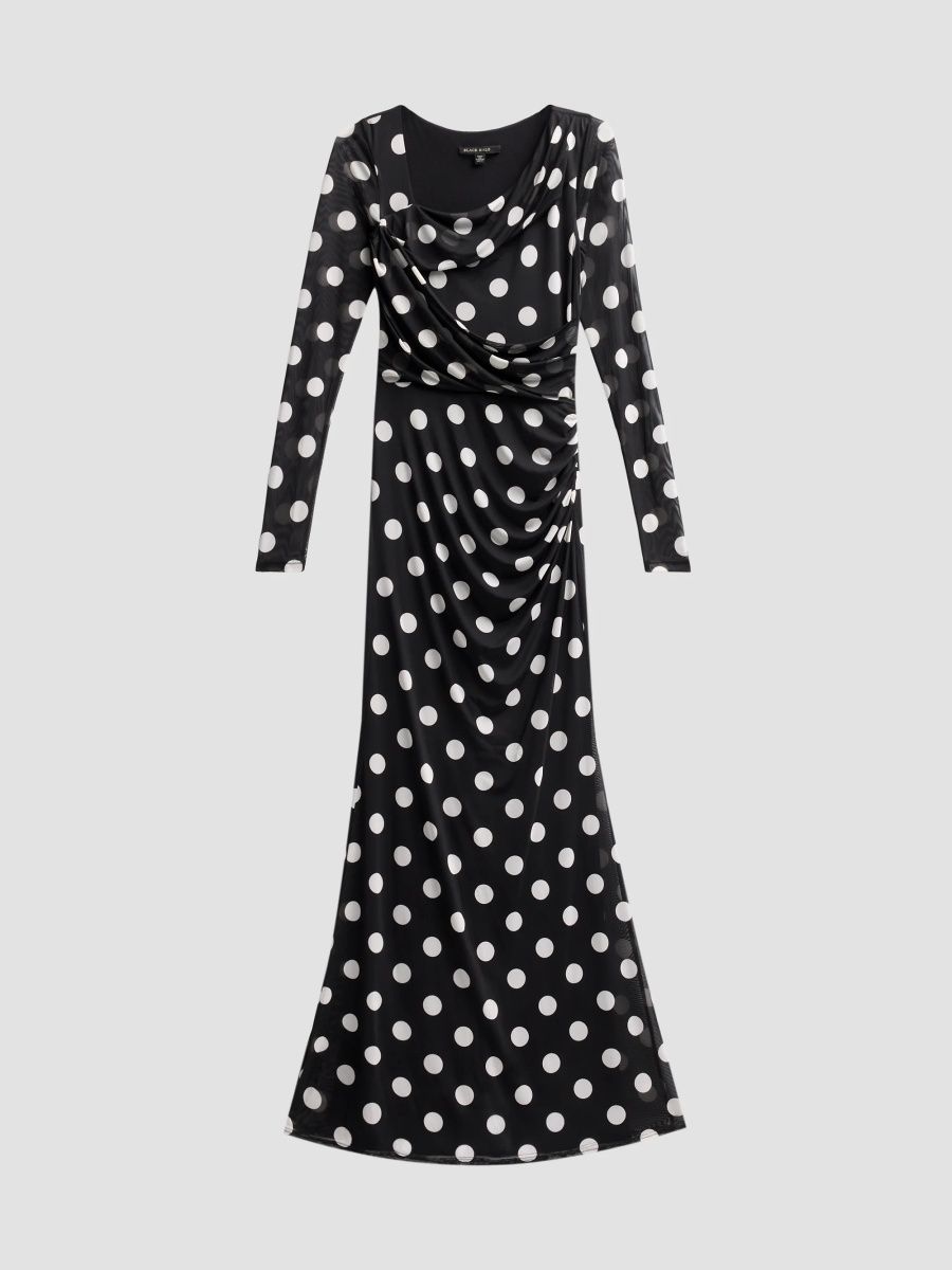 Black Halo Women's Lazul Polka Dot Maxi Dress - Full Moon - Size 12