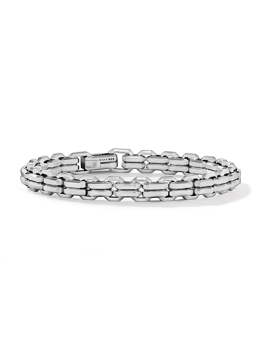 Men's Streamline Double Heirloom Link Bracelet in Sterling Silver, 8MM - Silver - Size Medium