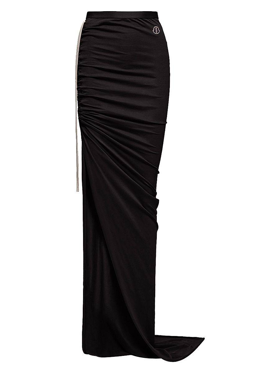 Women's Moncler + Rick Owens Adjustable Skirt in Cotton - Black - Size Medium