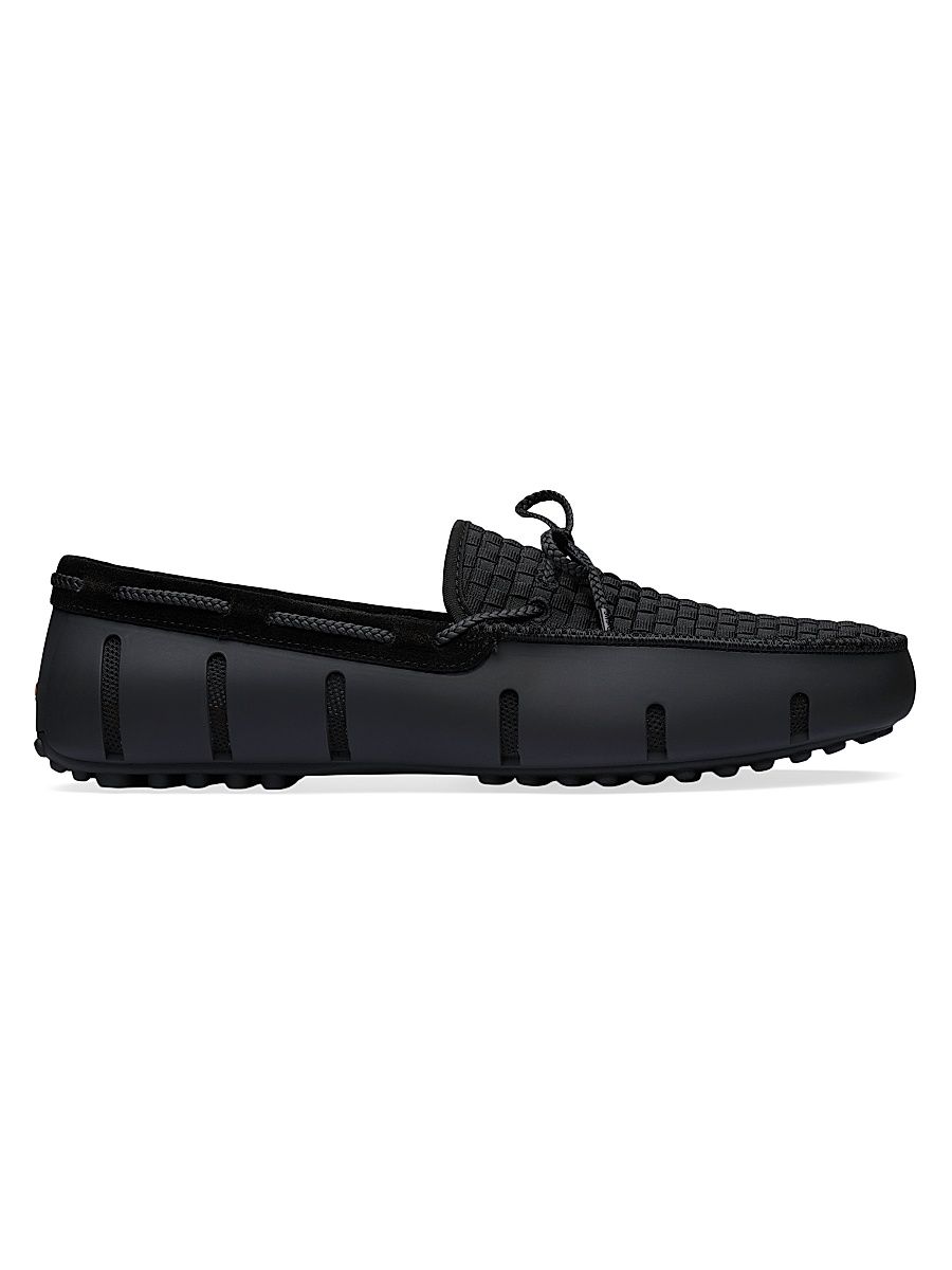 Men's Woven Driving Loafers - Black - Size 13