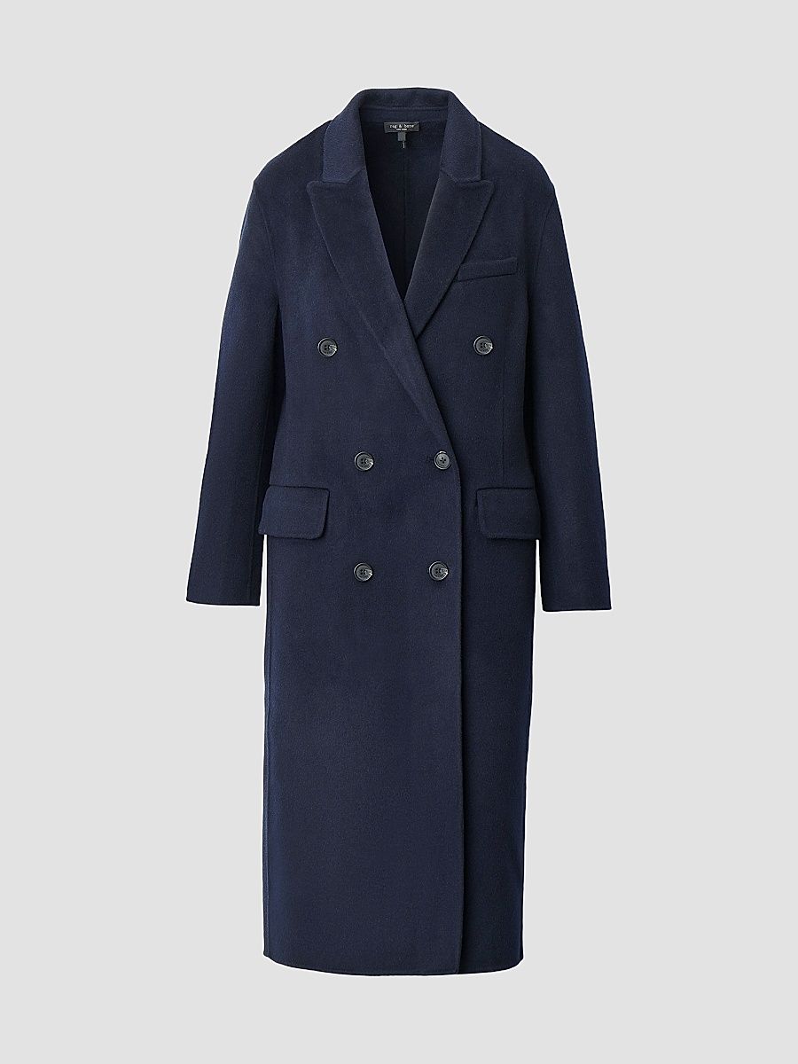 Women's Vasso Wool-Blend Double-Breasted Coat - Salute - Size XL