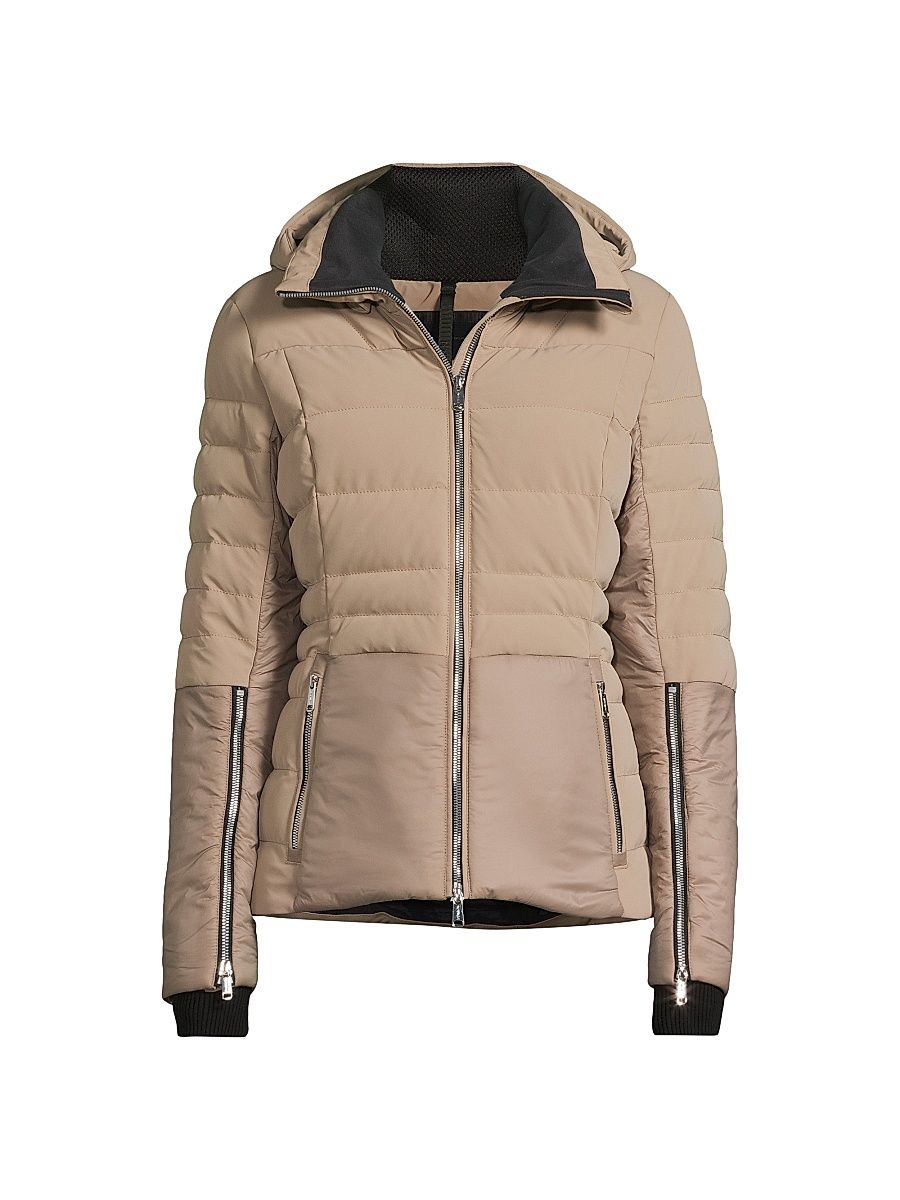 Women's Torri Hooded Down Jacket - Taupe - Size 10
