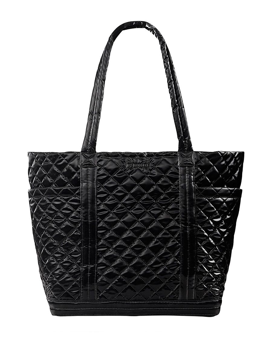 Women's Large Empire Deluxe Quilted Tote Bag - Black