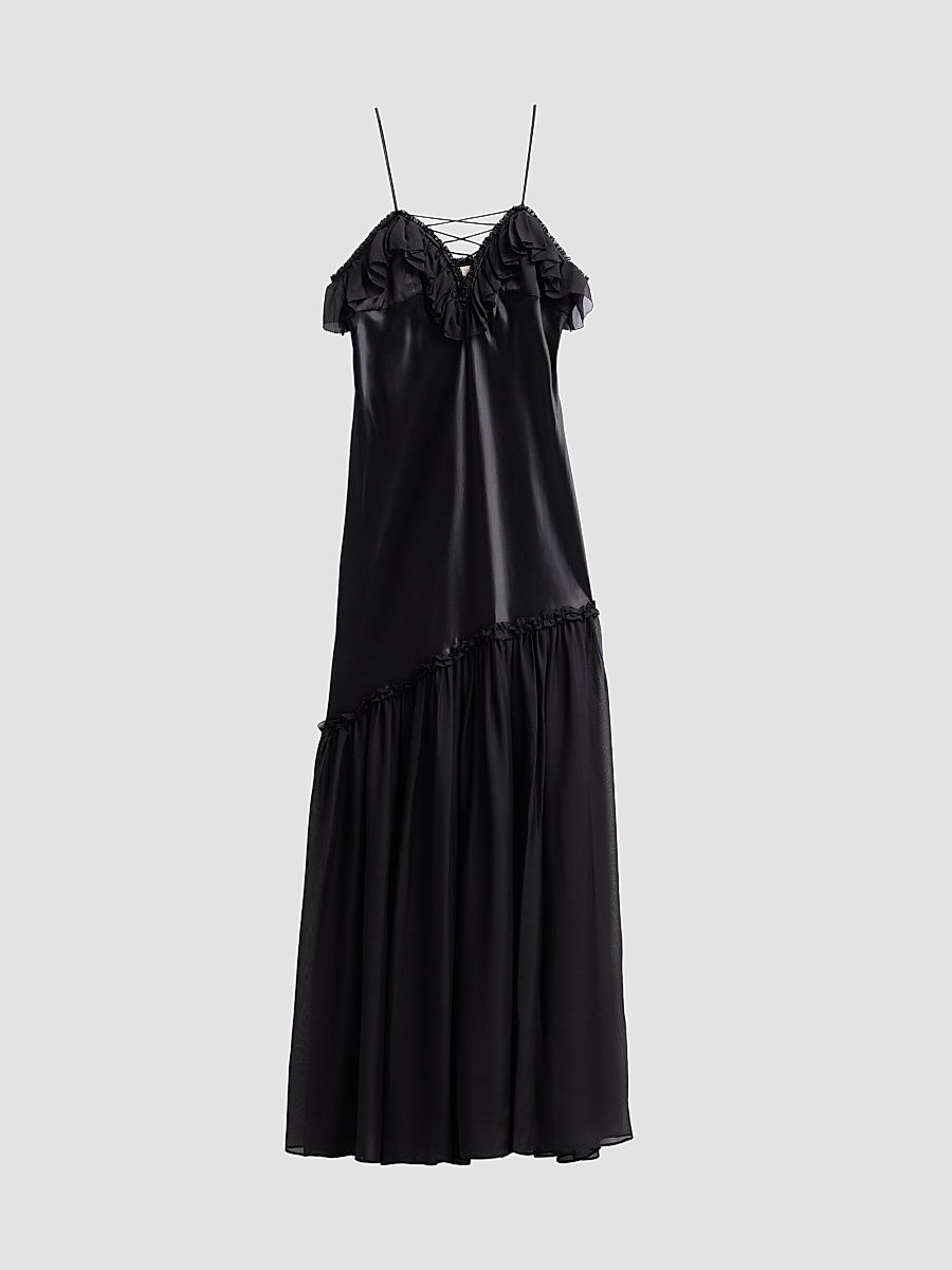 Women's Elaria Silk Gown - Noir - Size 12
