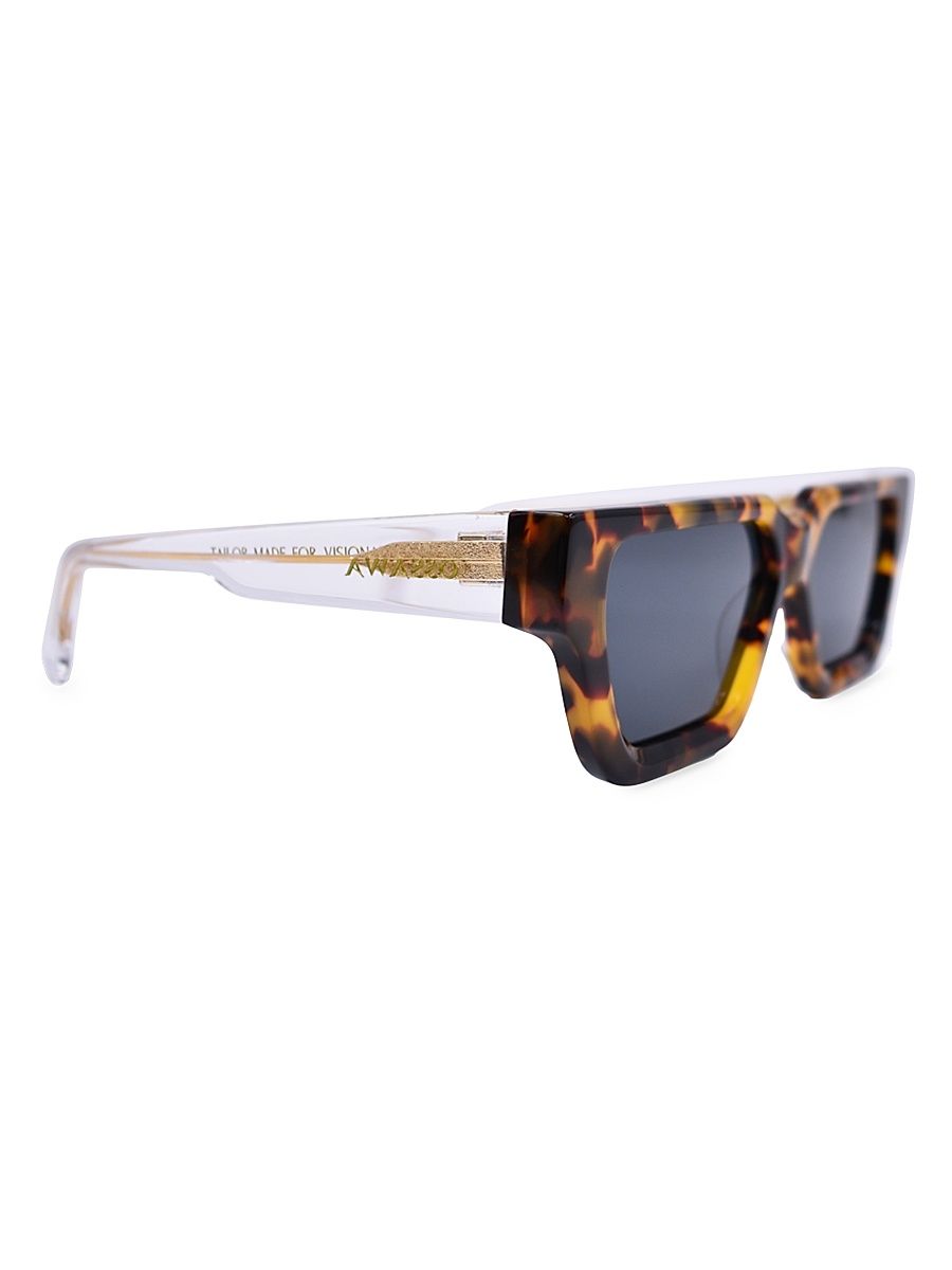 Men's Soul V2 Leopard 54MM Rectangular Sunglasses - Leopard Quartz Smoke