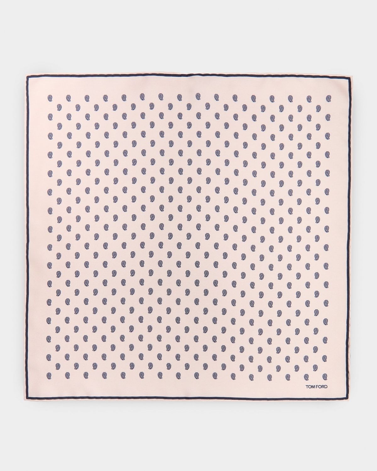 Men & apos;s Micro Paisley-Print Silk Pocket Square