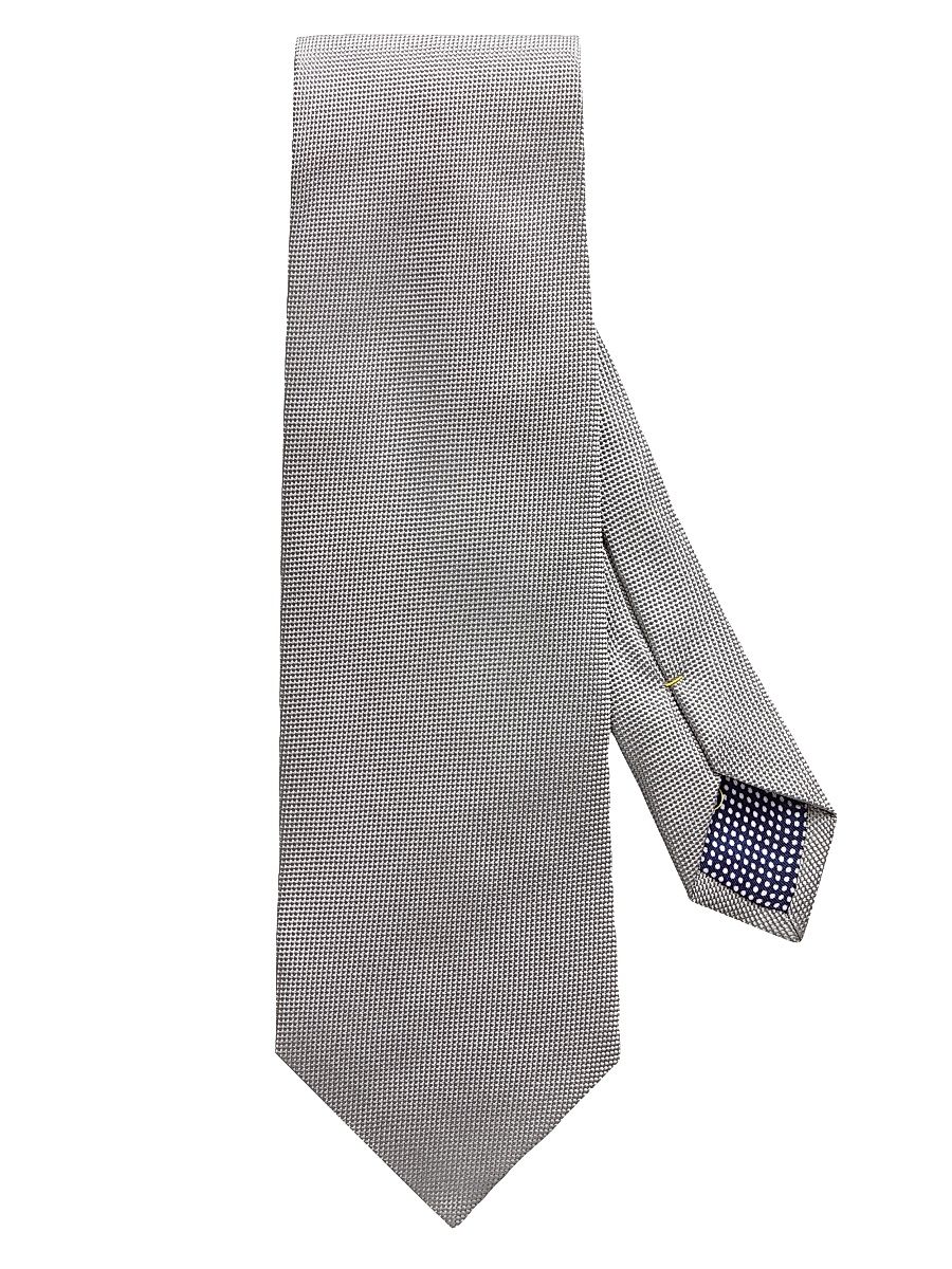 Men's Solid Silk Tie - Grey