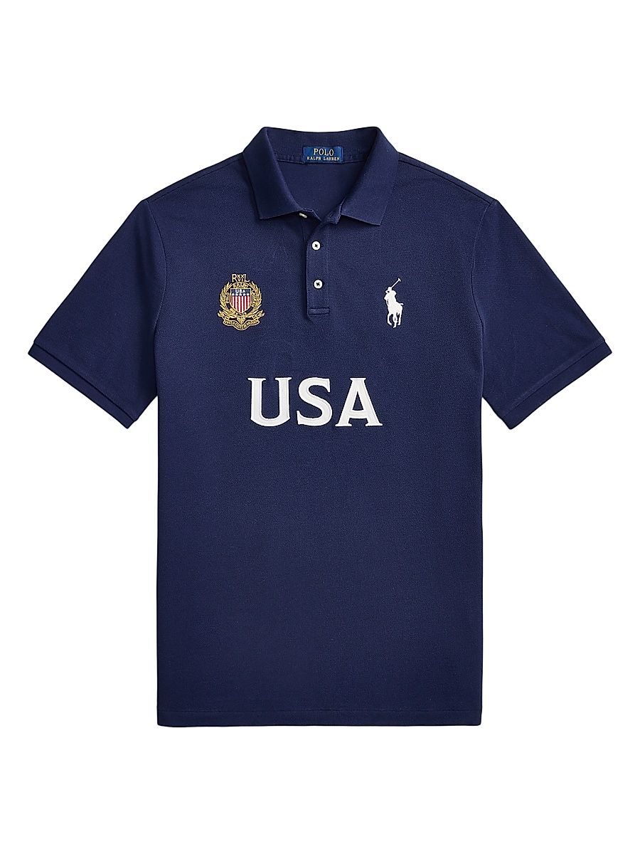 Men's USA Knit Cotton Polo Shirt - Newport Navy - Size XXL