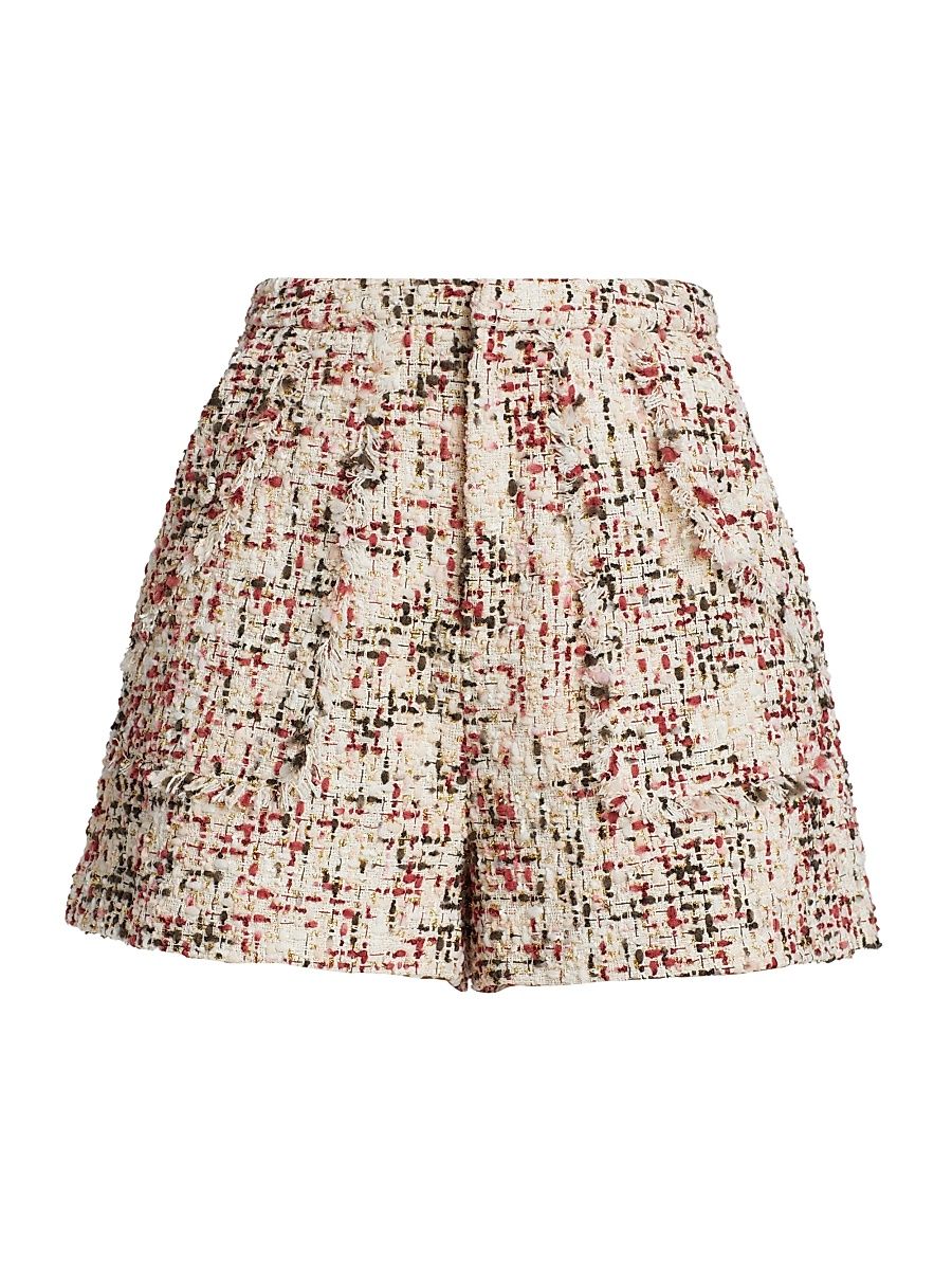 Women's Saul Tweed Shorts - Alabaster Multi - Size 14