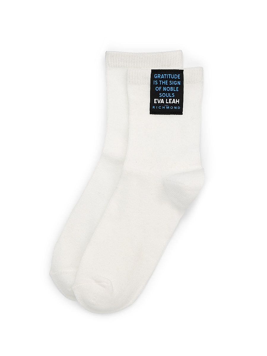 Girl's Cotton Socks - White - Size Small