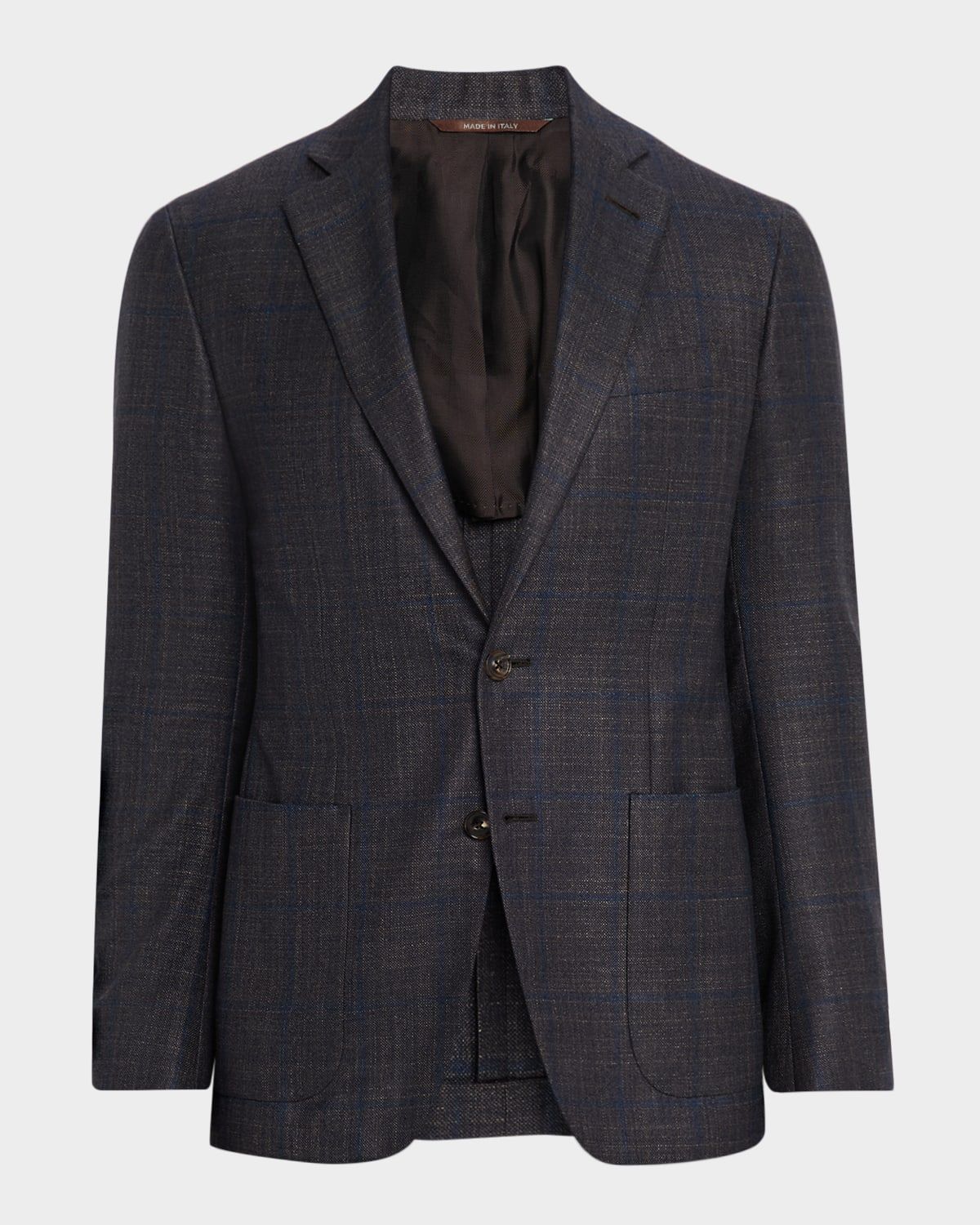 Men & apos;s Silk and Cashmere Windowpane Sport Coat