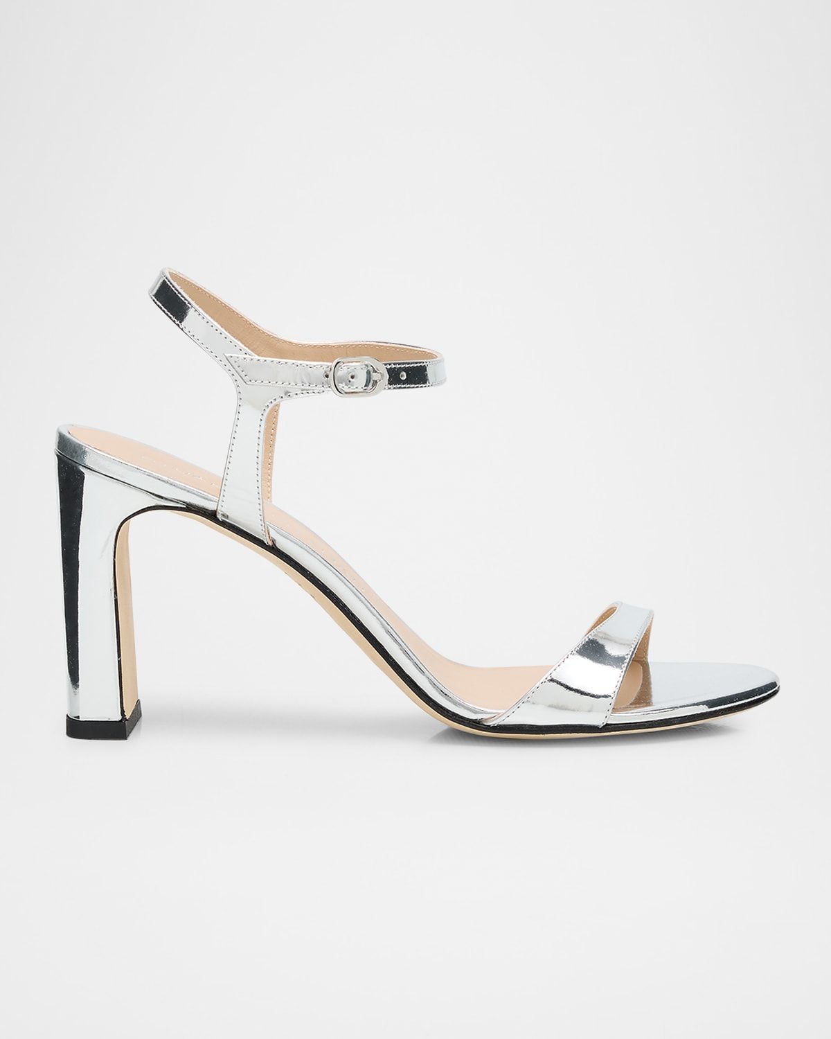 Babette Metallic Ankle-Strap Sandals