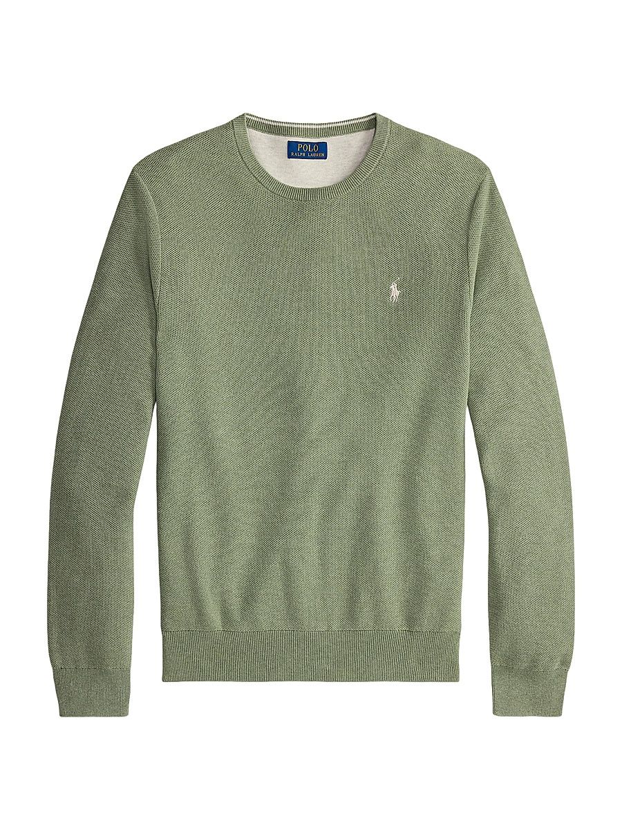 Men's Cotton Crewneck Sweater - Fern Green Heather - Size XL