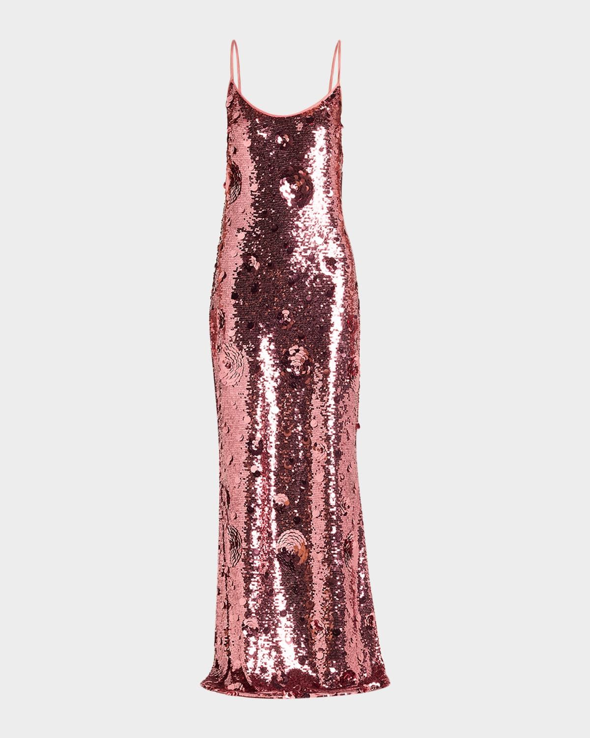 Isis Sleeveless Sequin Column Gown