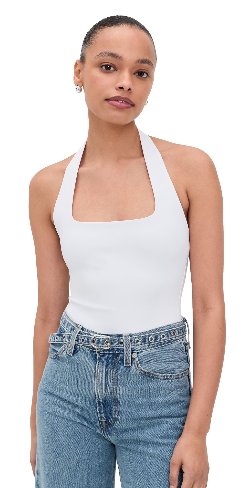 Good American Scuba Thong Bodysuit White001 S