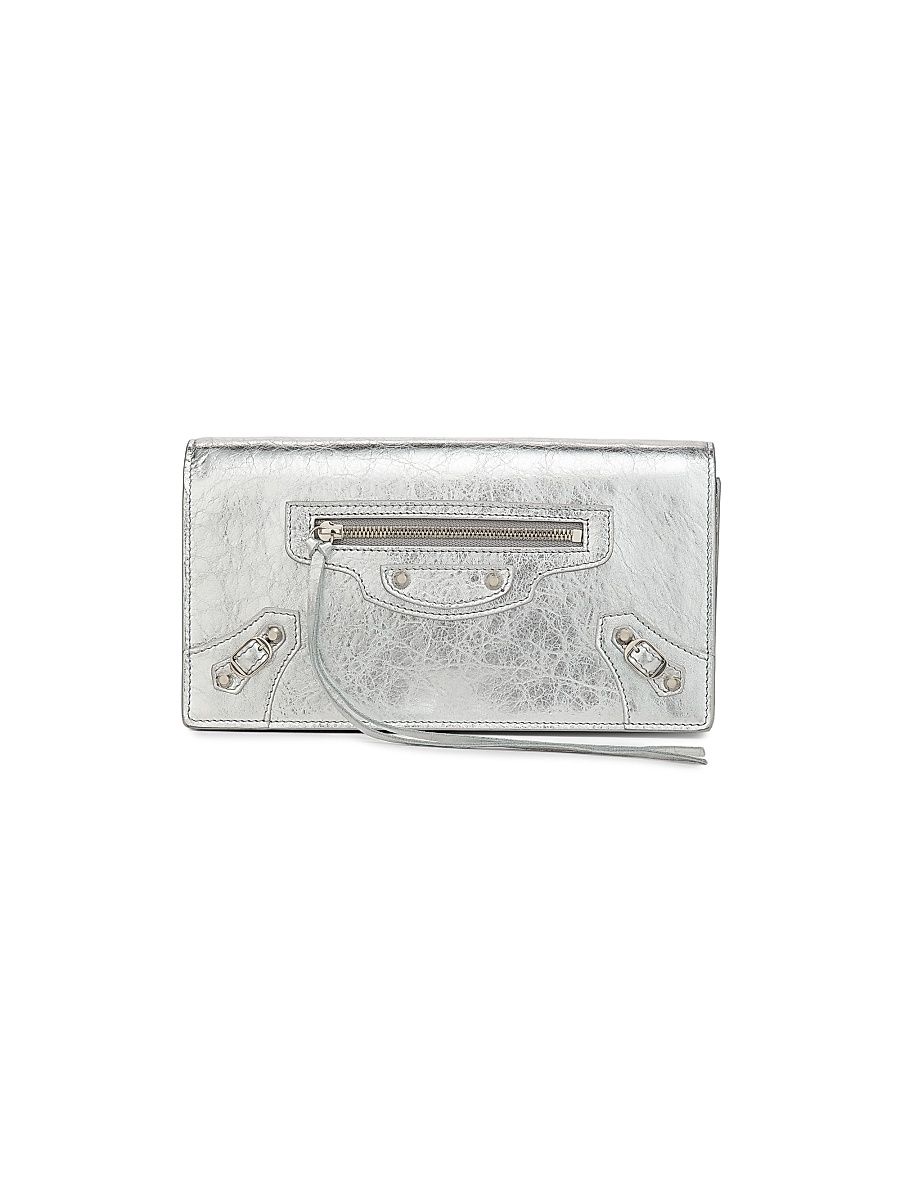 Women's Le City Leather Wallet - Silver