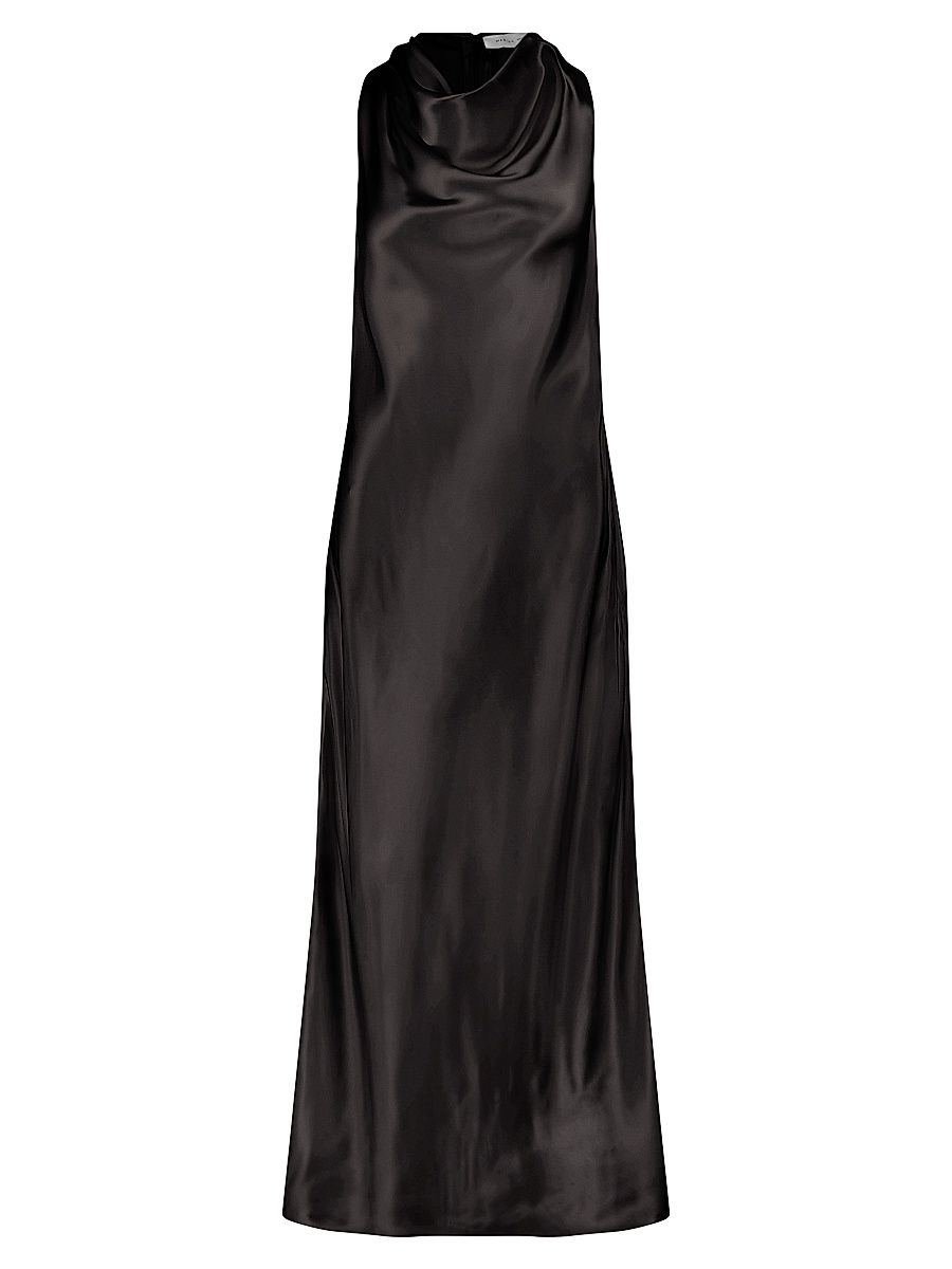 Women's Bias Dress with Cowl Neckline - Black - Size 10