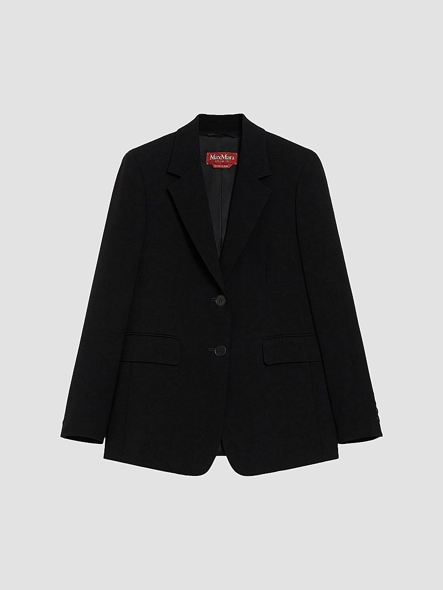 Max Mara Women's Single Breasted Cady Blazer - Black - Size 14