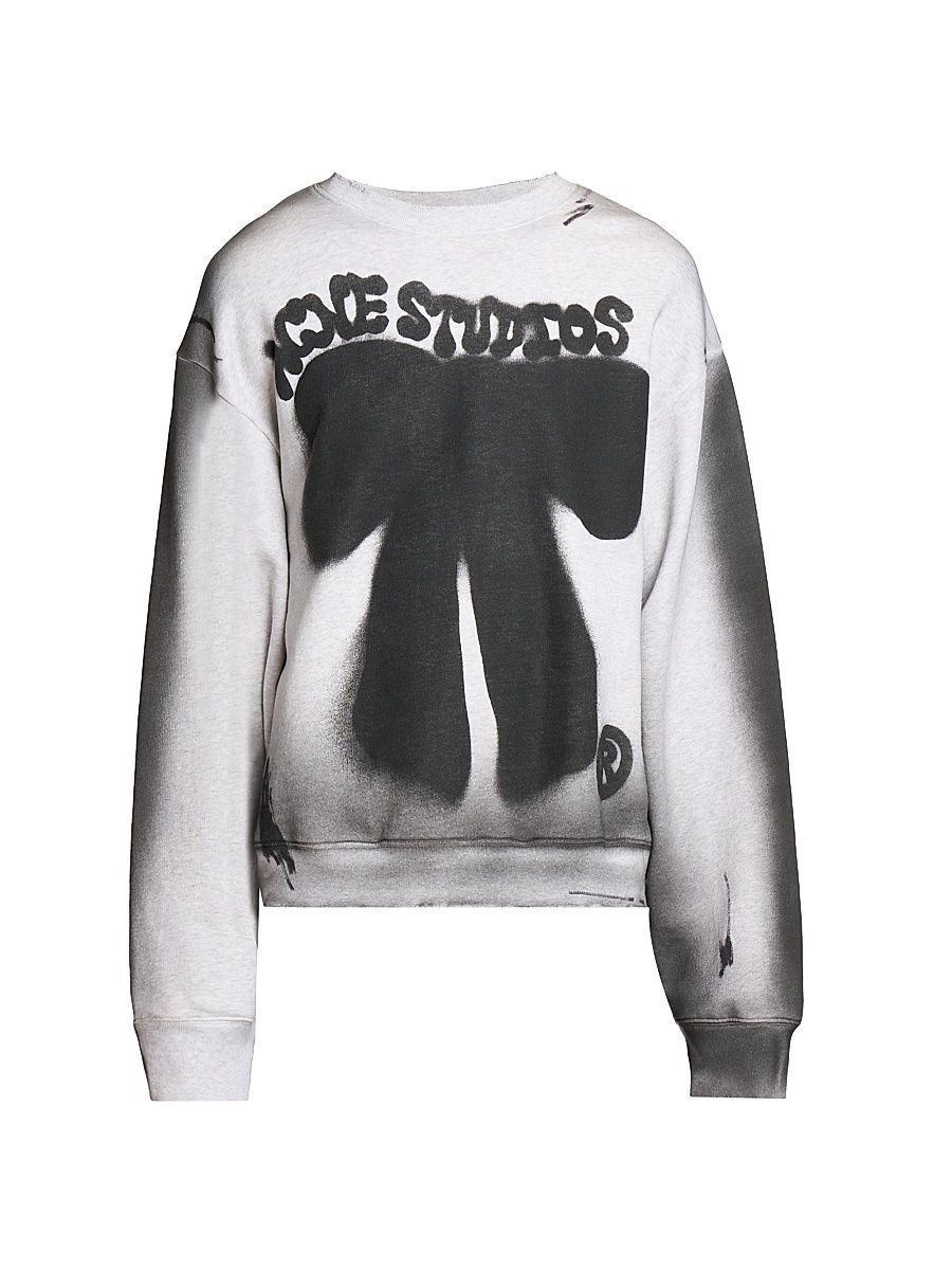 Men's Franziska Marker Bow Sweatshirt - Pale Grey Melange - Size XXL