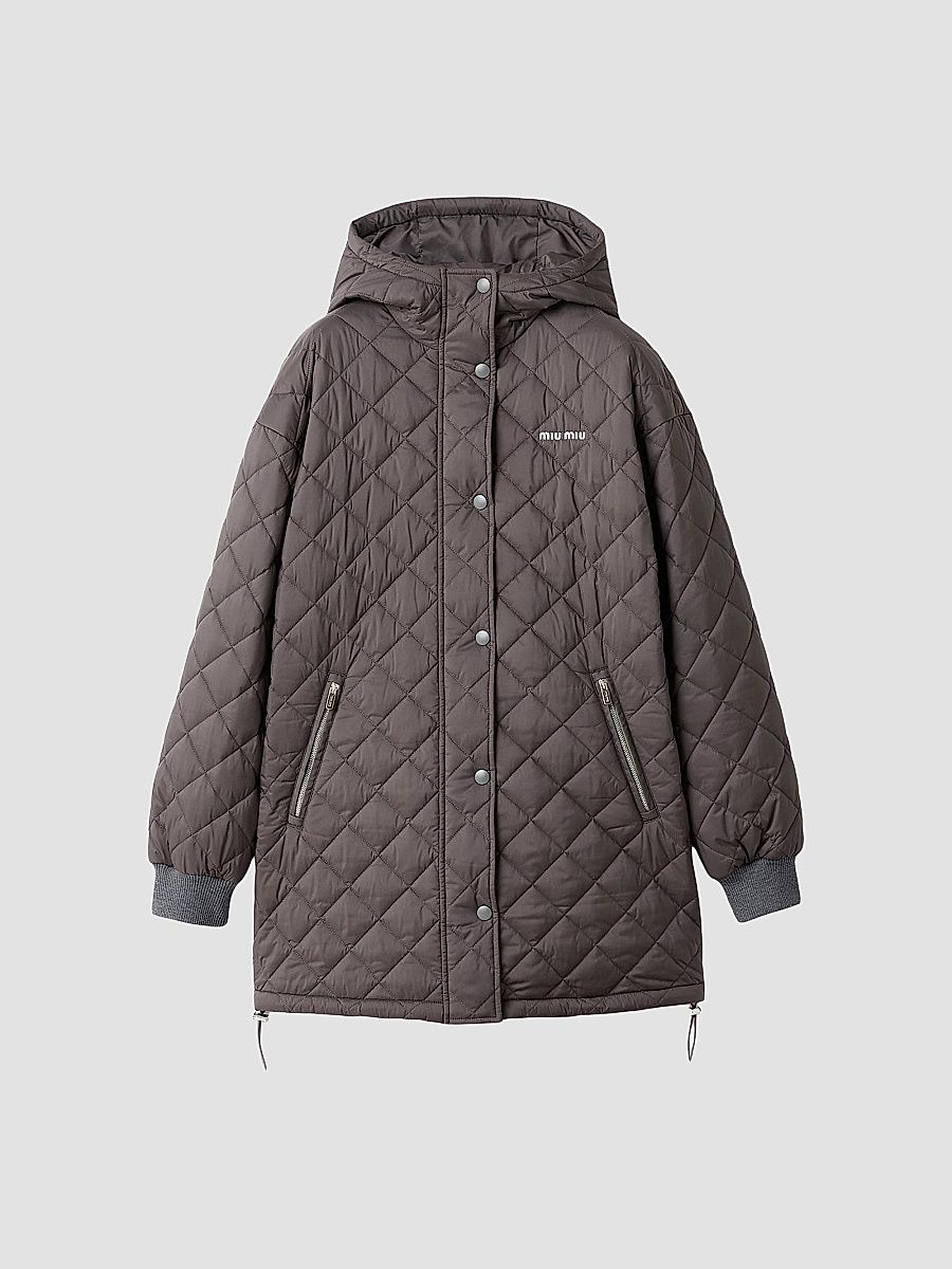 Women's Technical Pongé Down Coat - Grey - Size 0