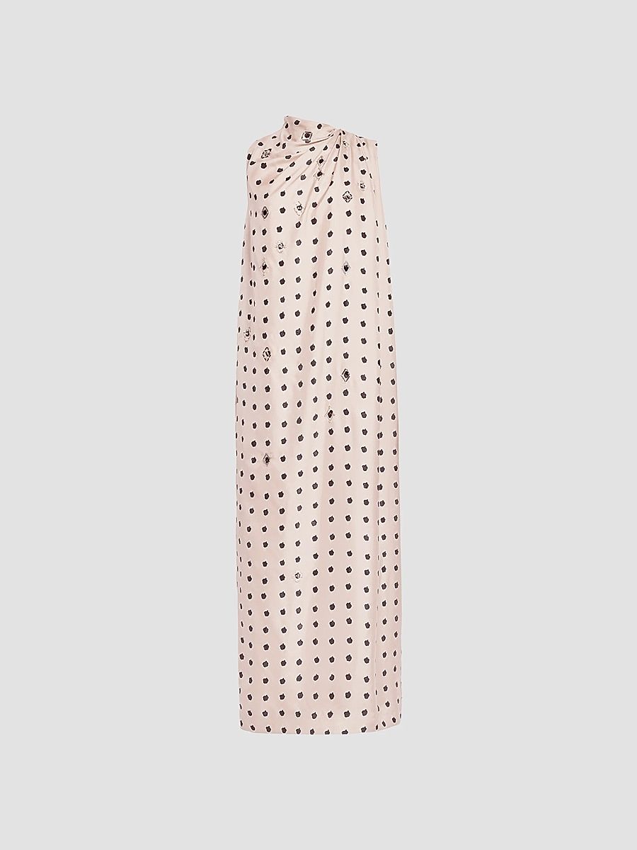 Women's Jackie Printed Silk Midi Dress - Blossom Diamond - Size 12