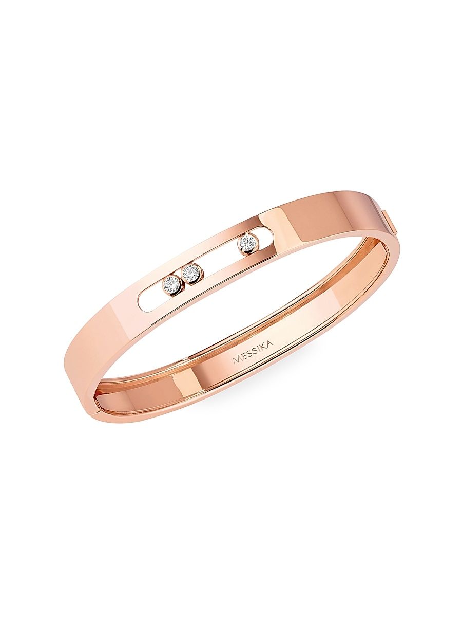 Women's Move Joaillerie 18K Rose Gold & Diamond Medium Bangle