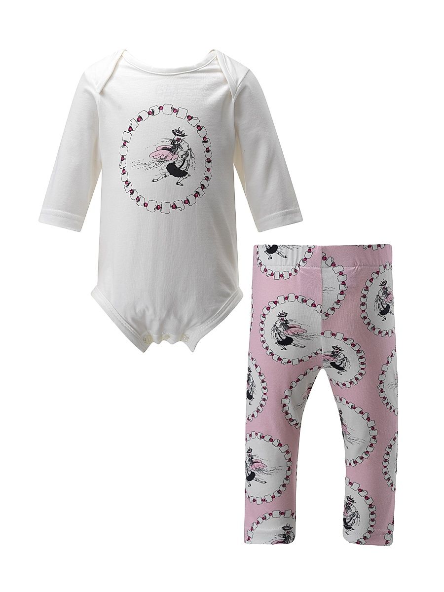 Eloise Baby Girl's Eloise Angel Wings Bodysuit & Leggings Set - Pink - Size 18 Months