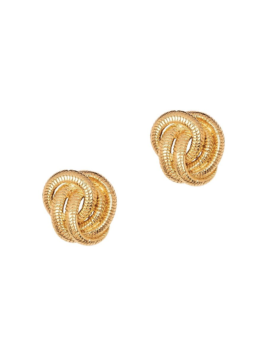 Women's 14K-Gold-Plated Knot Stud Earrings - Gold