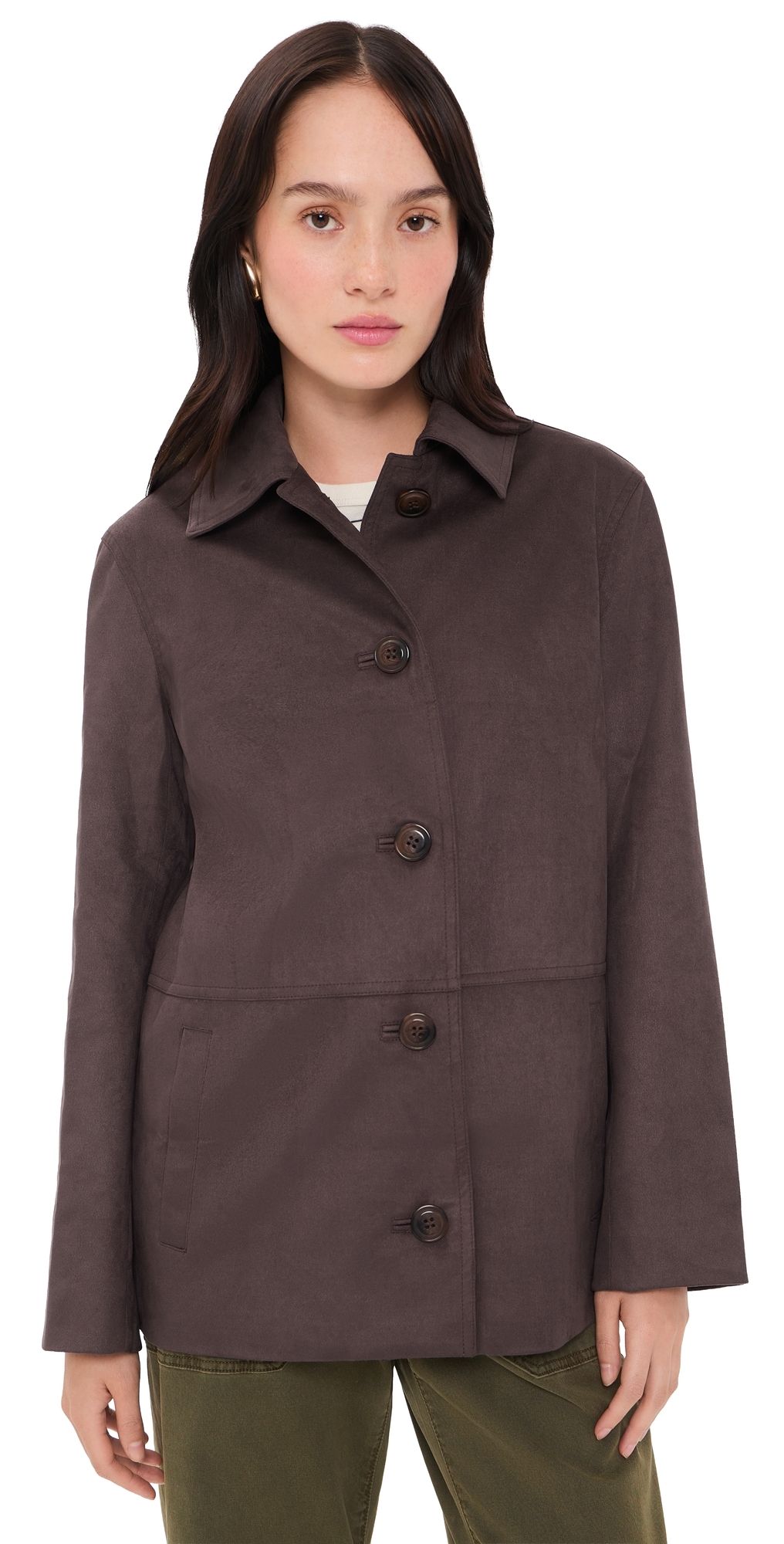 Velvet Wendolyn Faux Suede Jacket Mole M