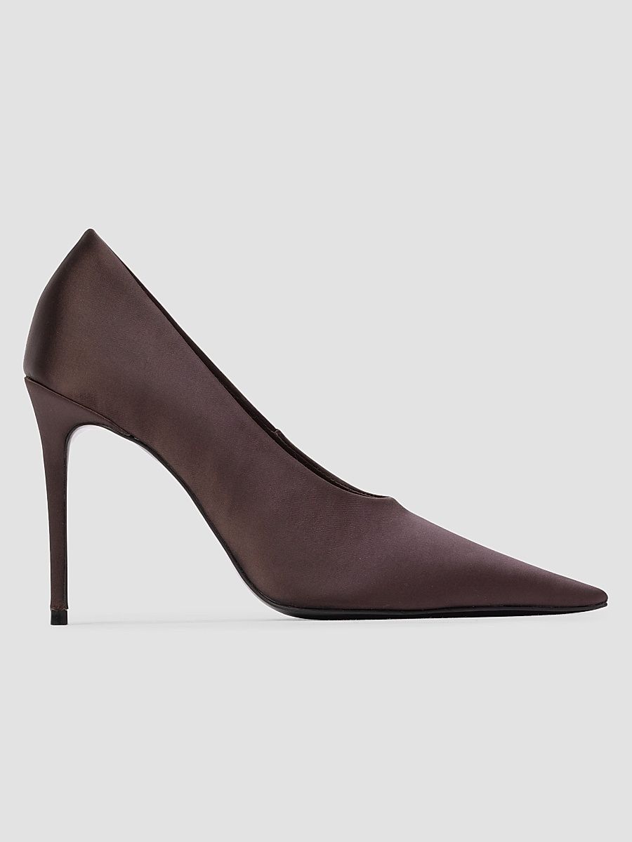 Women's Jona 100MM Satin Pumps - Cacao Satin - Size 12