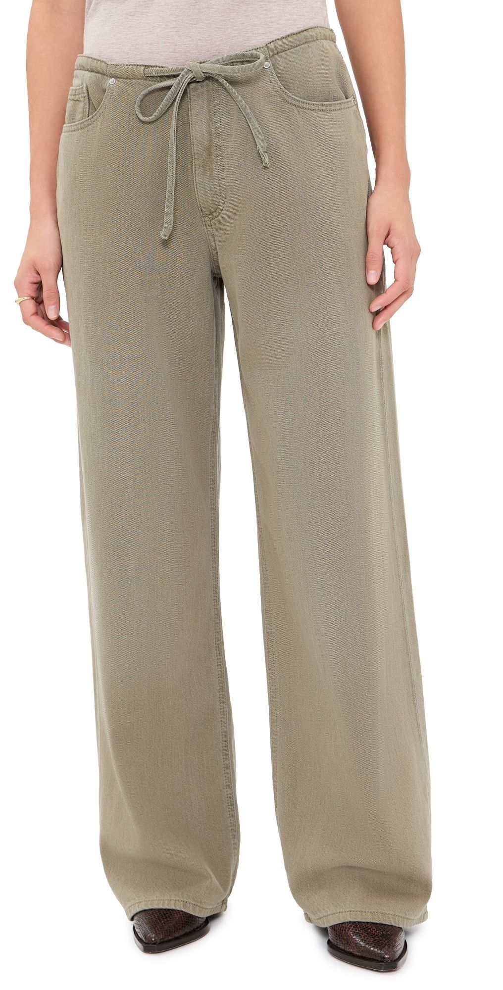 DL1961 Sienna Low Slung Wide Leg Relax Jeans Clover 27