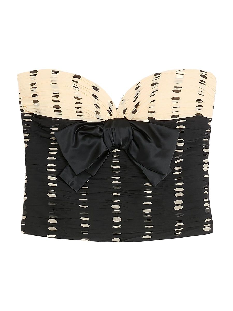 Women's Chiffon Top with Plusdepois Print - Black Birch - Size 8