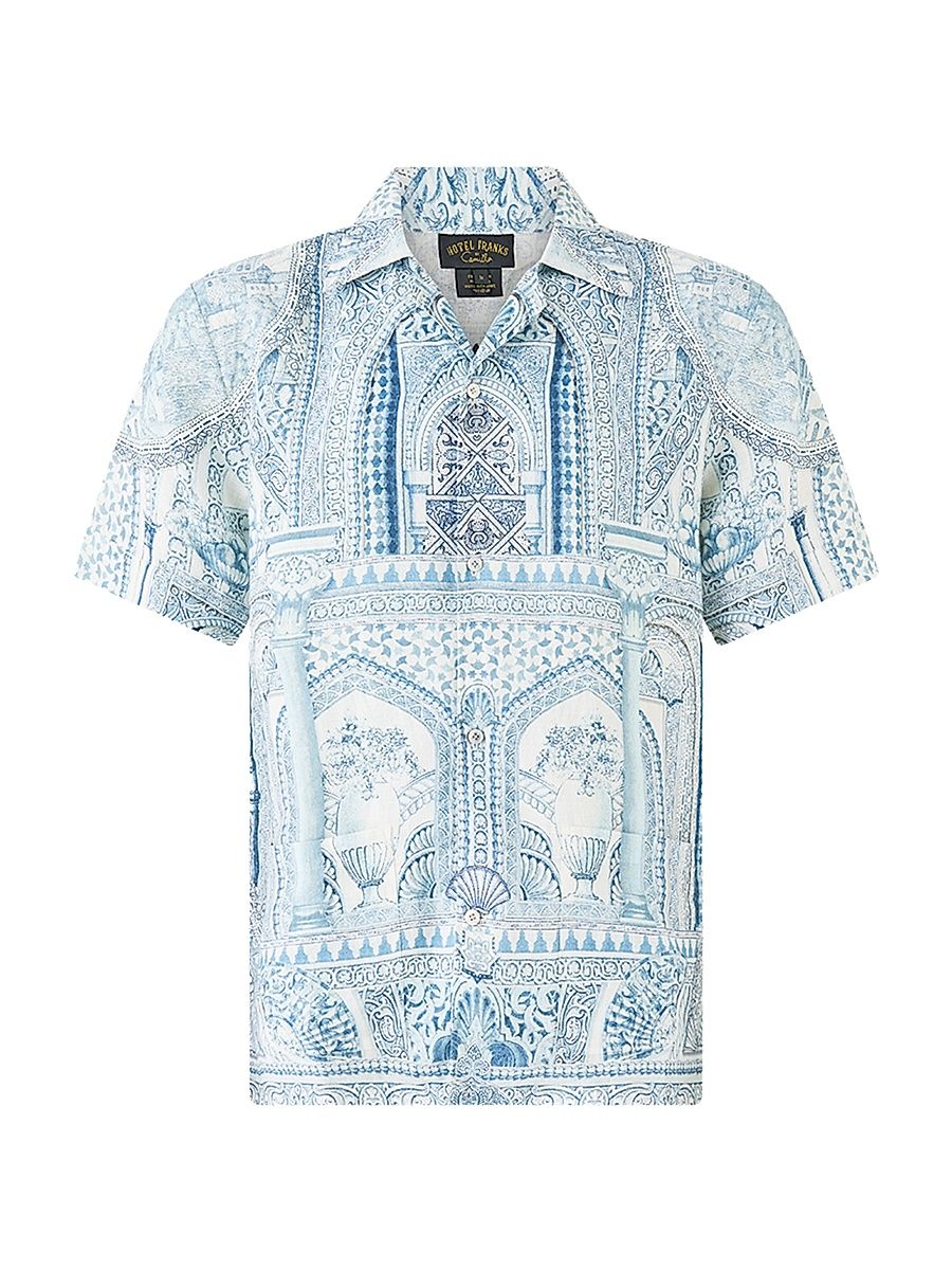 Men's The Hum of Alhambra Linen Camp Shirt - The Hum Of The Alhambra - Size Small