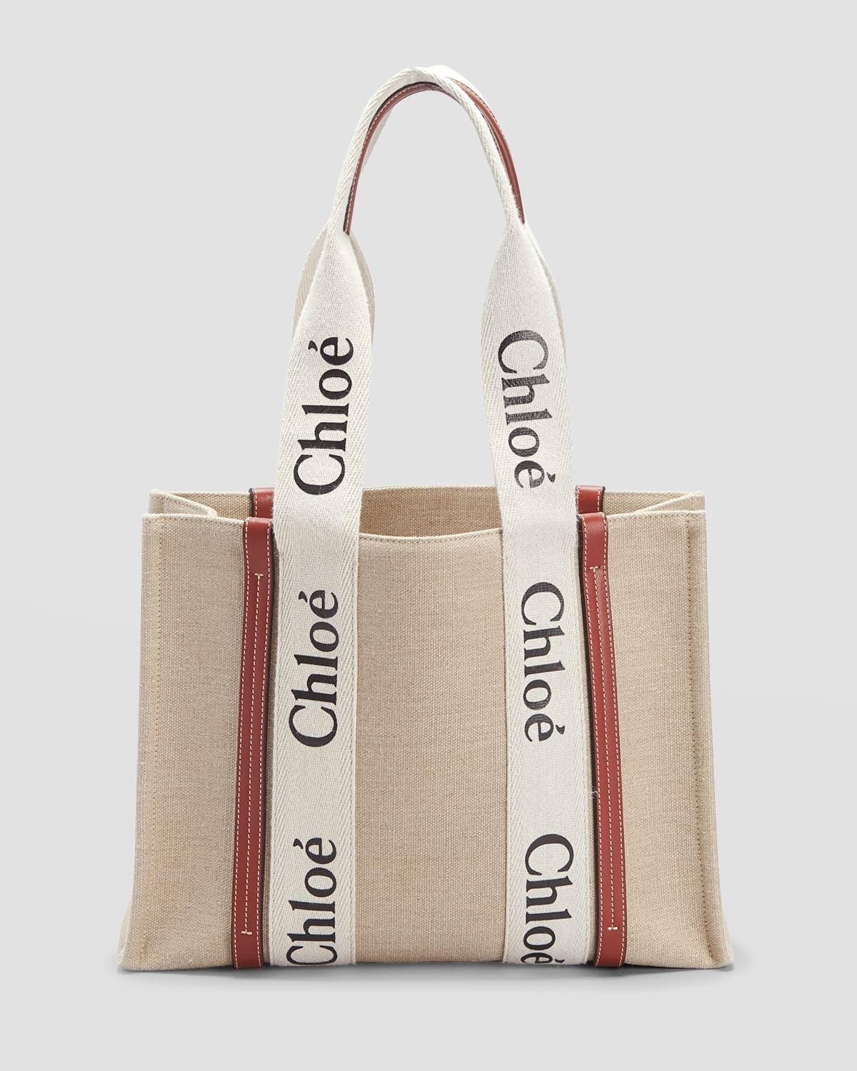 Woody Medium Tote Bag in Linen