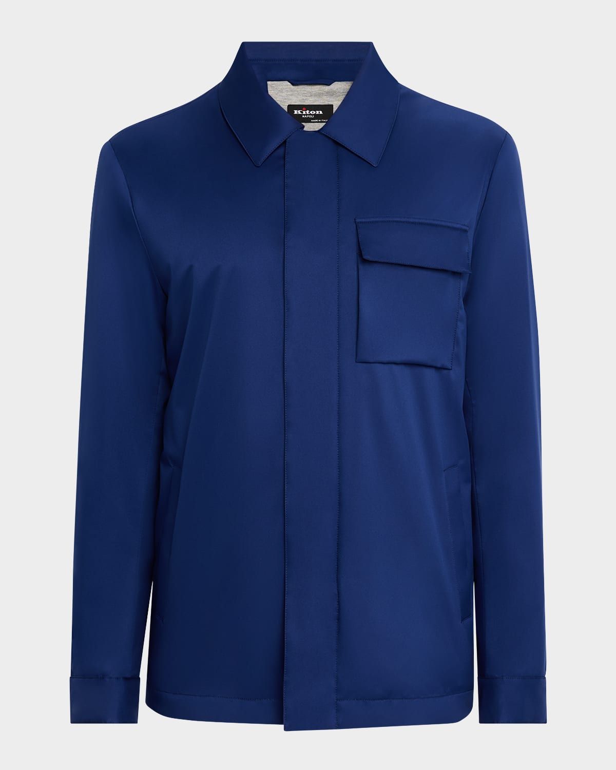 Men & apos;s Covered-Zip Shirt Jacket