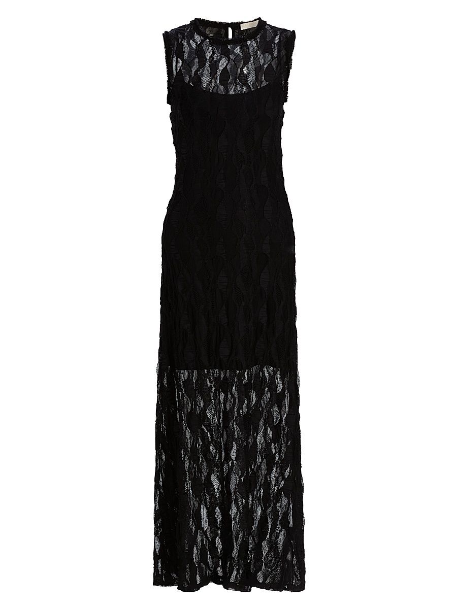Women's Venus Lace Maxi Dress - Noir - Size XL