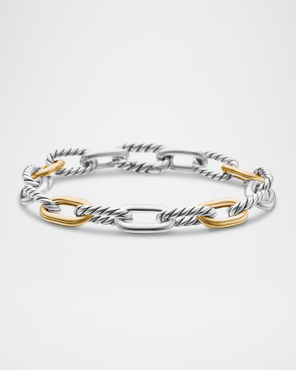 DY Madison Chain Bracelet in Silver with 18K Gold, 8.5mm