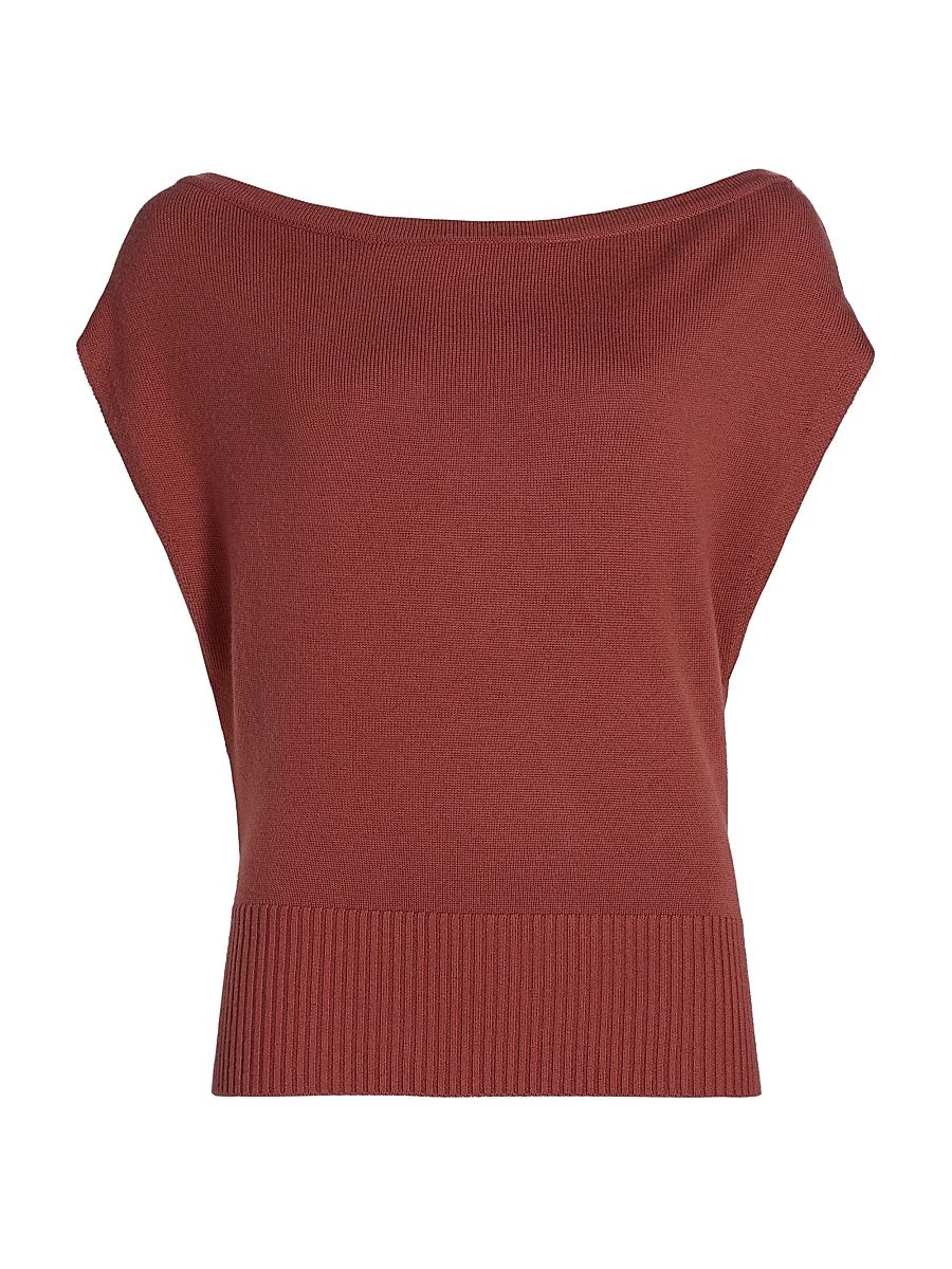 Women's Chet Wool Boatneck Sweater - Bone - Size Large