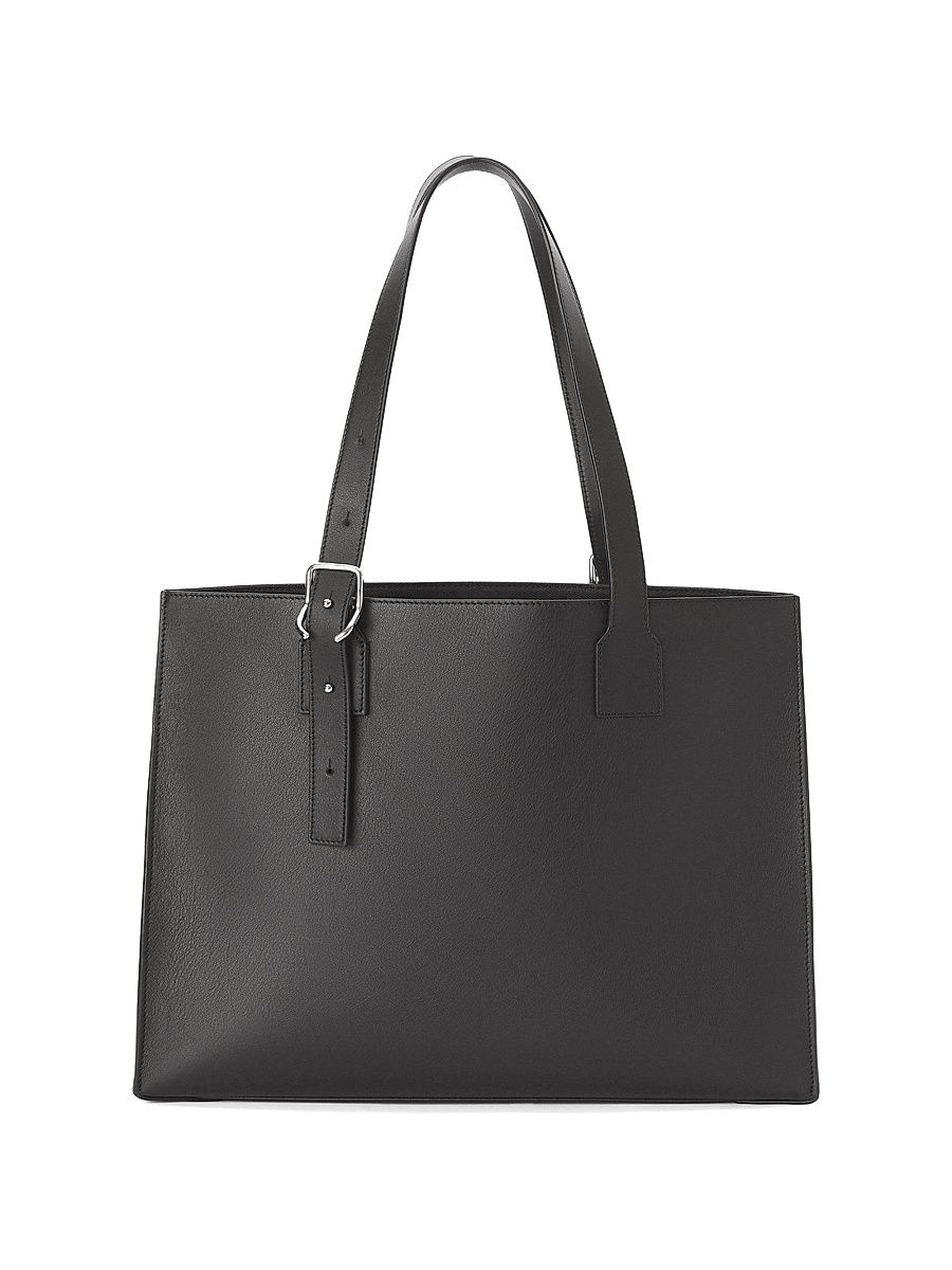 Men's Buckle Horizontal Tote - Black