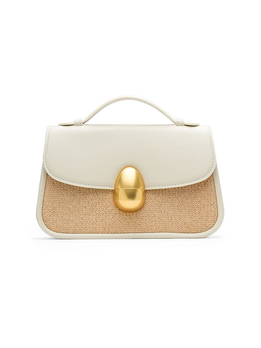 Women's Phoenix 1.0 Raffia-Leather Crossbody Bag - Natural Cream