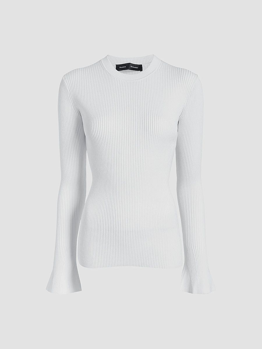 Proenza Schouler Women's Nir Rib-Knit Top - White - Size XS