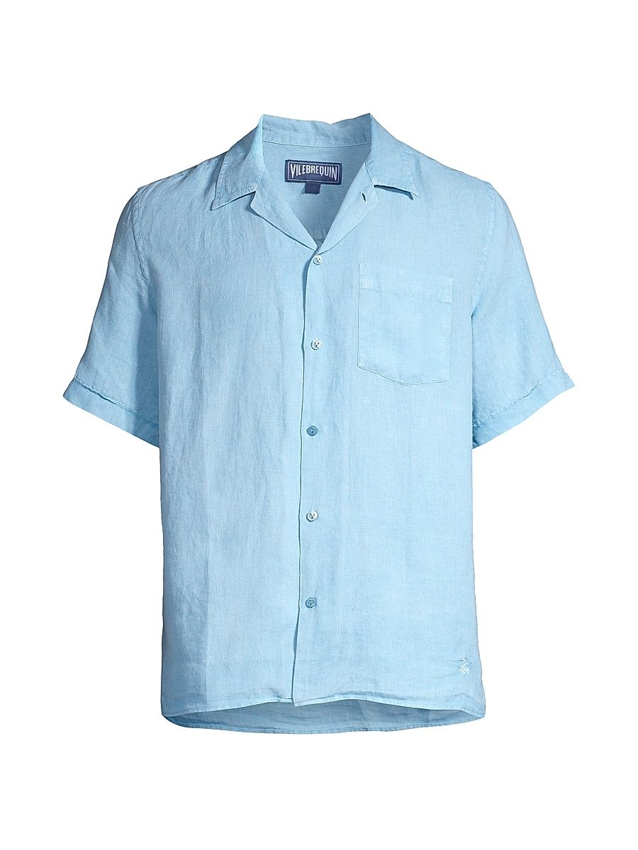 Men's Charli Har Linen Camp Shirt - Spring Lake - Size Large