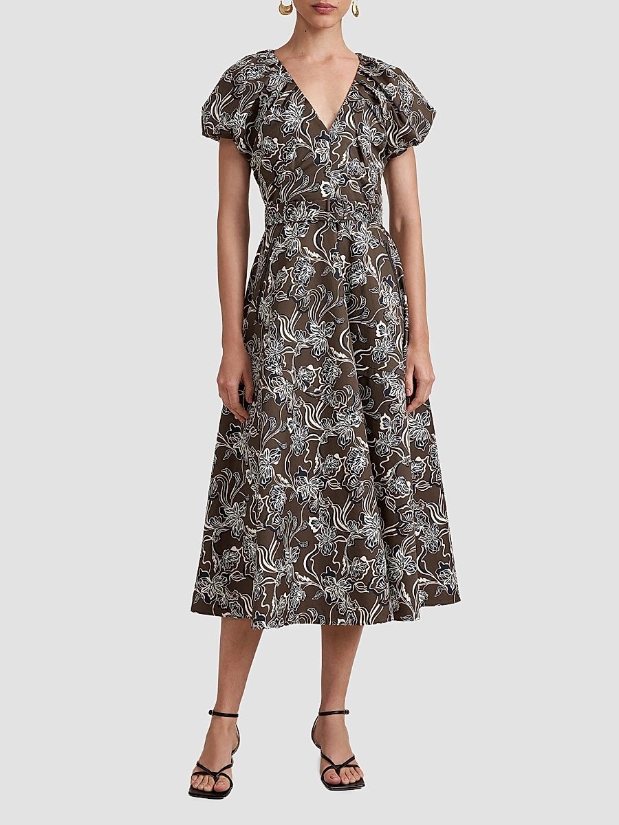 Women's Avalon Dress - Taupe Floral - Size 12